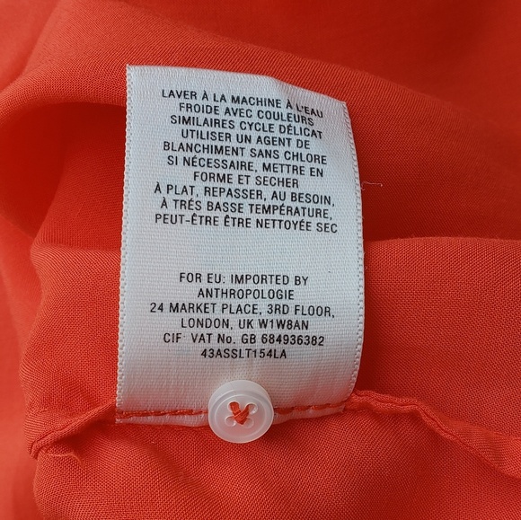 Anthropologie Maeve Islet Buttondown in Orange - S - Picture 8 of 8